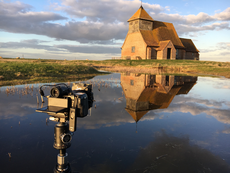 The Fujifilm GFX50S dangerously close to getting wet!