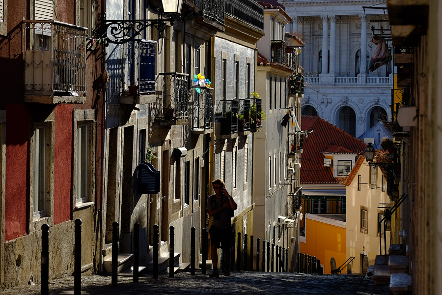 Late light in Lisbon with the 55-200mm. Velvia film simulation, JPG straight from camera.