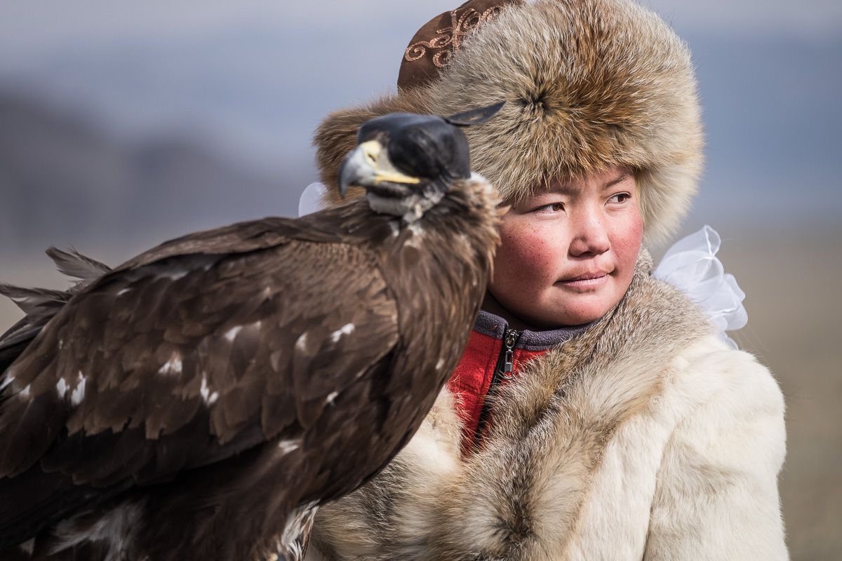 Ashol-Pan is younger ever winner of Mongolian Eagle Hunting Festival taking place in Western Mongolia. She was at the time the only female competitor and became a celebrity over night.
