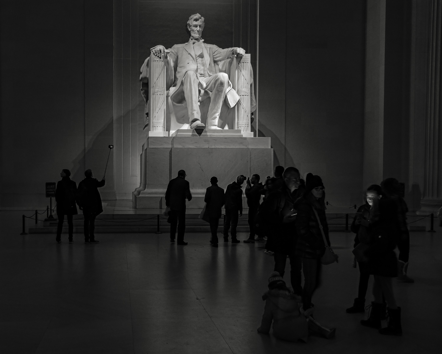 Mr. Lincoln No 2. • The Lincoln Memorial, National Mall, Washington, DC. Fuji x-T2 and a Fujinon XF10-24mm f4 OIS. Image exposed at ISO 1200 at f4 for 3 seconds.