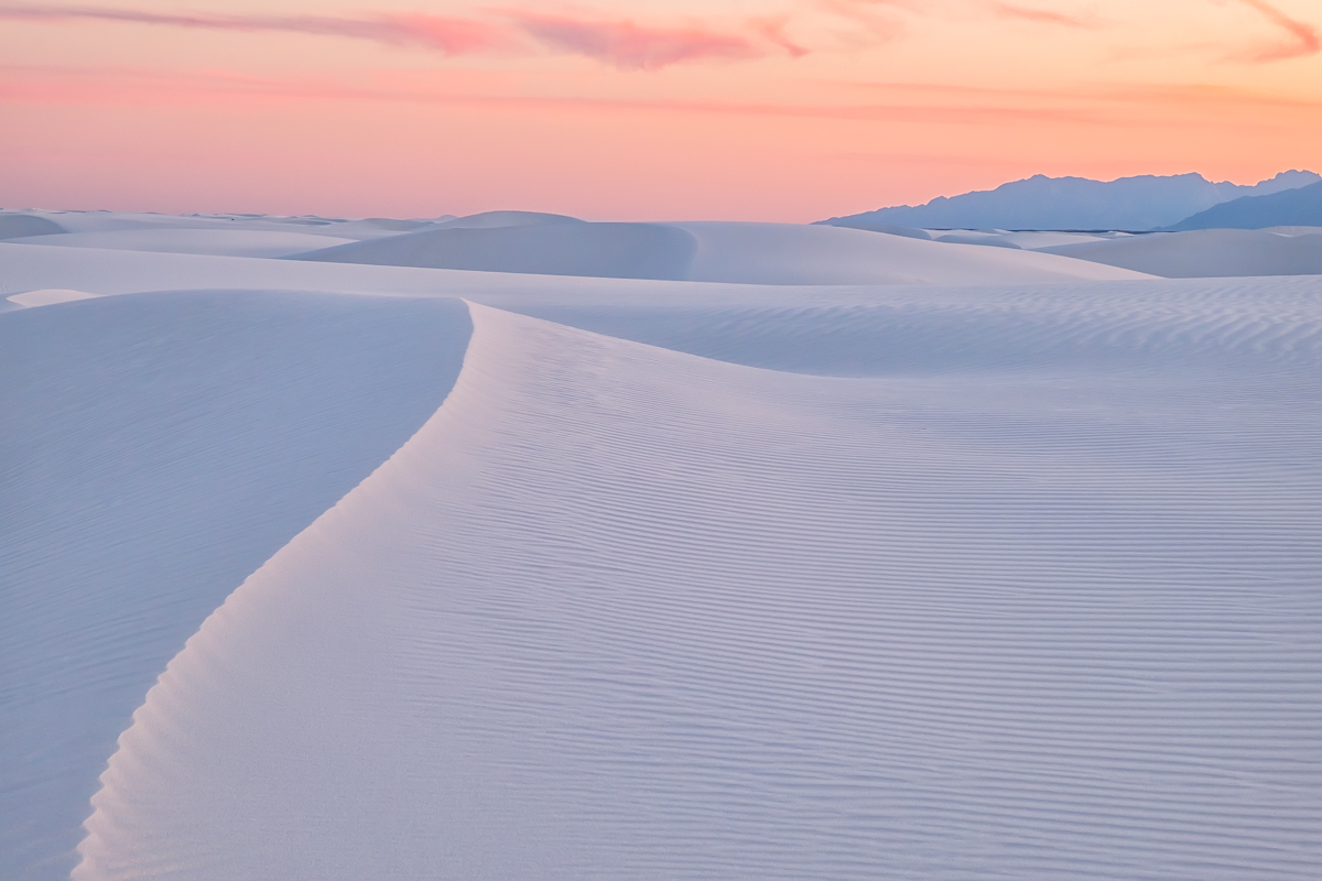 Lines in the Sand - White Sands National Monument at sunset.