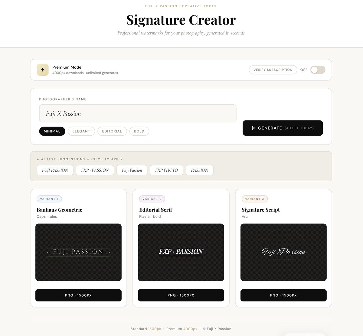 Signature Creator